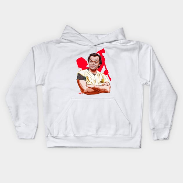 Jack Nicholson - An illustration by Paul Cemmick Kids Hoodie by PLAYDIGITAL2020